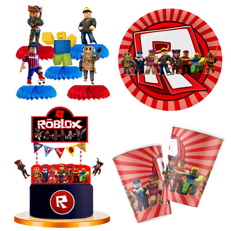 Robot Theme Birthday Party Pap - Gaming Accessories Roblox recension och pris