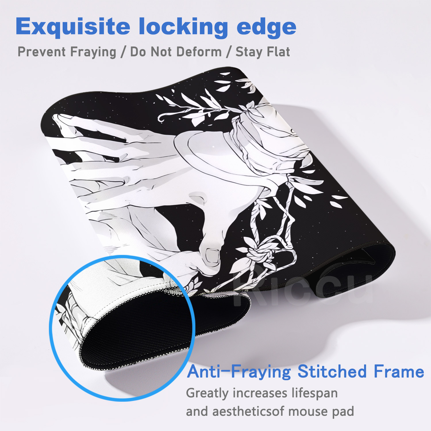 HD Large Black White XXL Gothi - Gaming Accessories For Pc Setup recension och pris