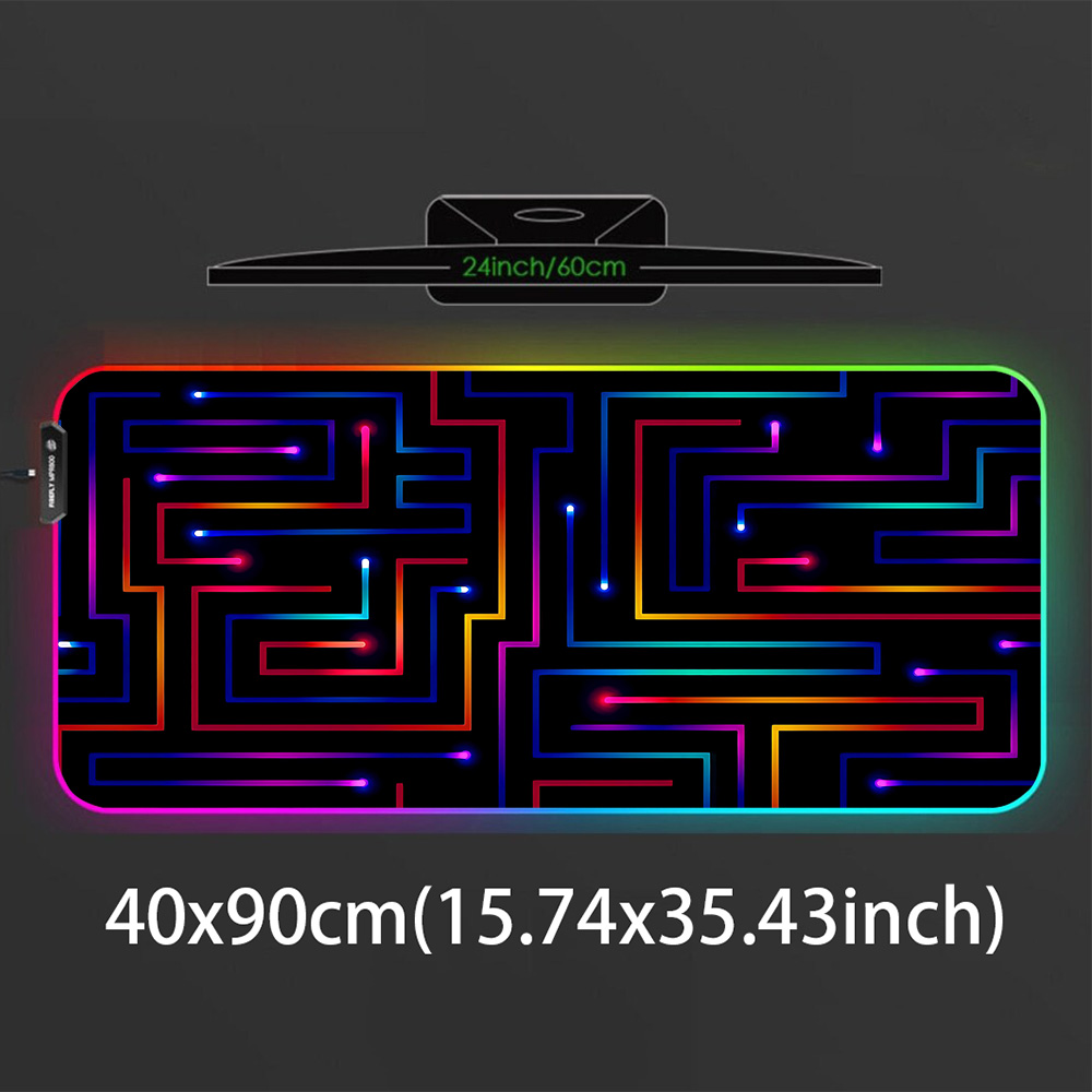 Xxl Mouse Pad 900x400 Neon Cir - Gaming Accessories For Pc Setup recension och pris